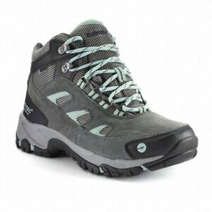 Women’s Hi-Tec Logan Sz 9.5 Gray Turquoise Waterproof Hiking Boots